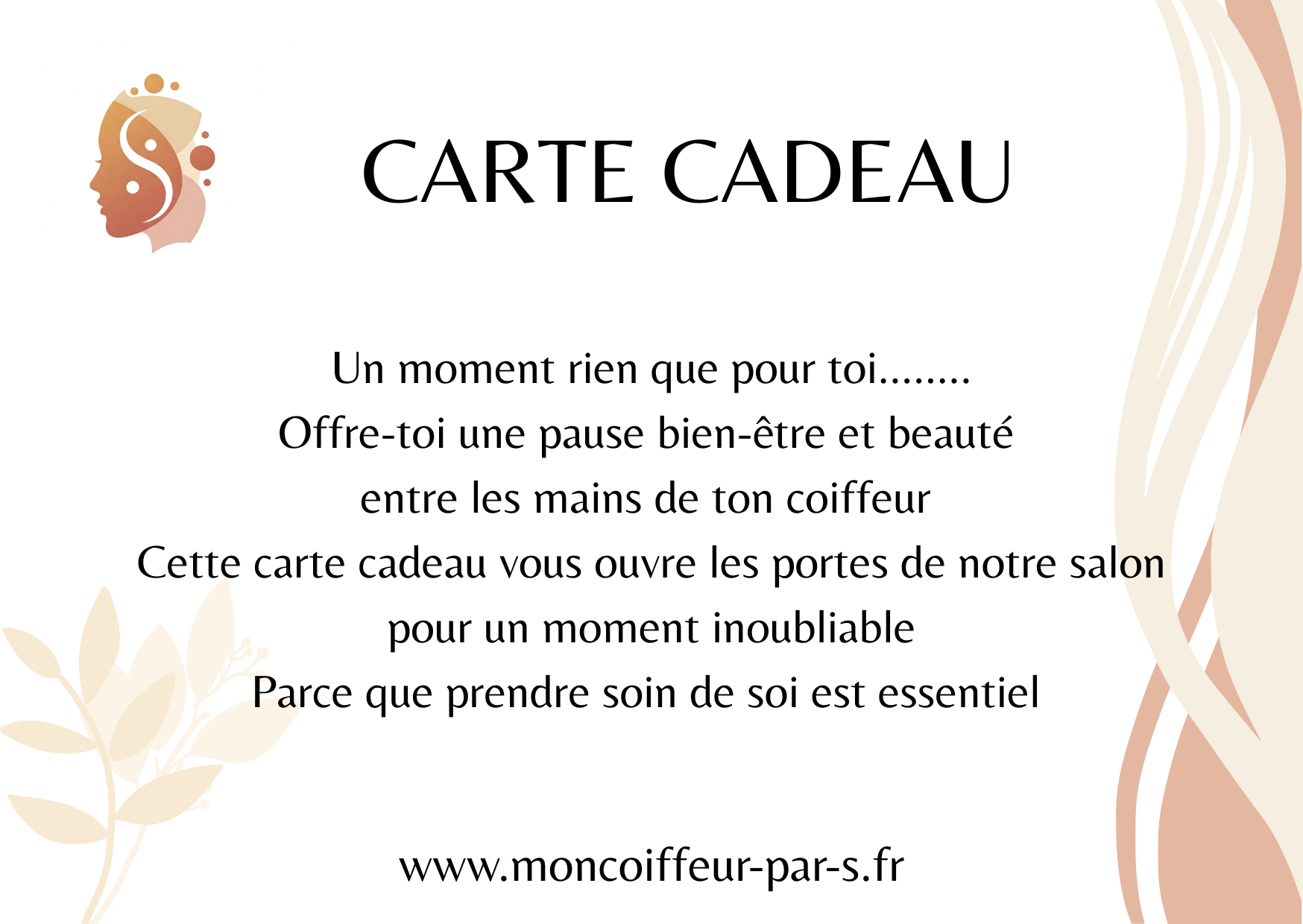 Carte Cadeau "Mon Coiffeur par S"